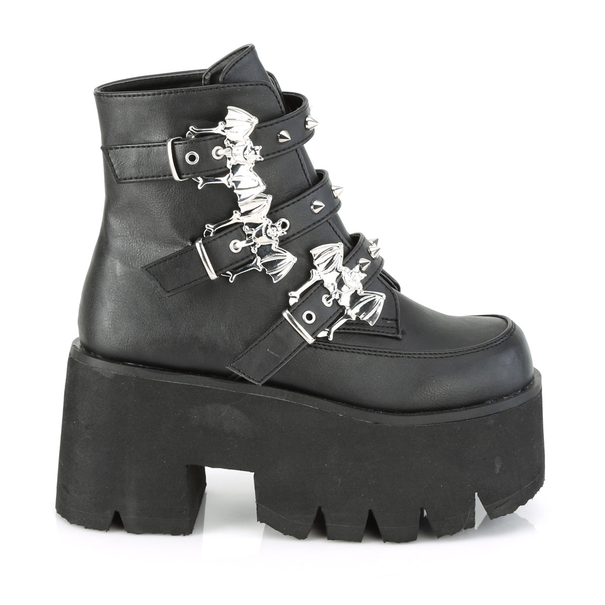 ASHES-55 3 1/2" Chunky Heel, 2 1/4" Cut Out PF Ankle Boot