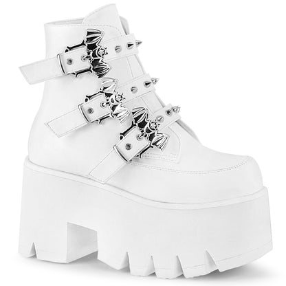 ASHES-55 3 1/2" Chunky Heel, 2 1/4" Cut Out PF Ankle Boot