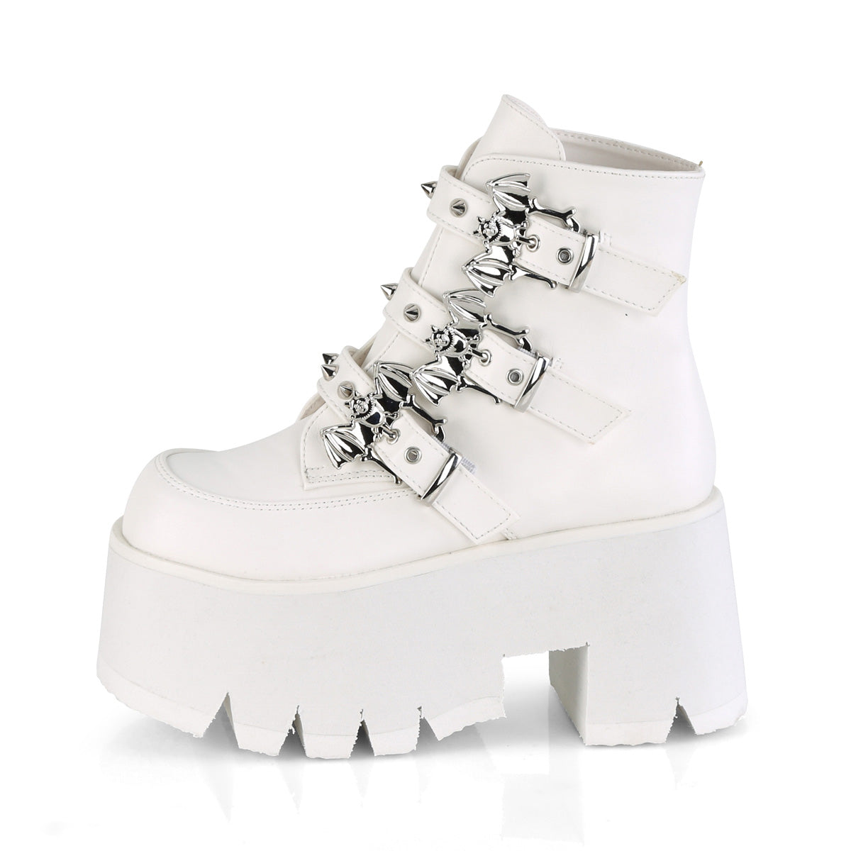 ASHES-55 3 1/2" Chunky Heel, 2 1/4" Cut Out PF Ankle Boot