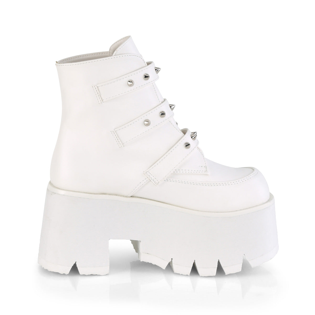ASHES-55 3 1/2" Chunky Heel, 2 1/4" Cut Out PF Ankle Boot