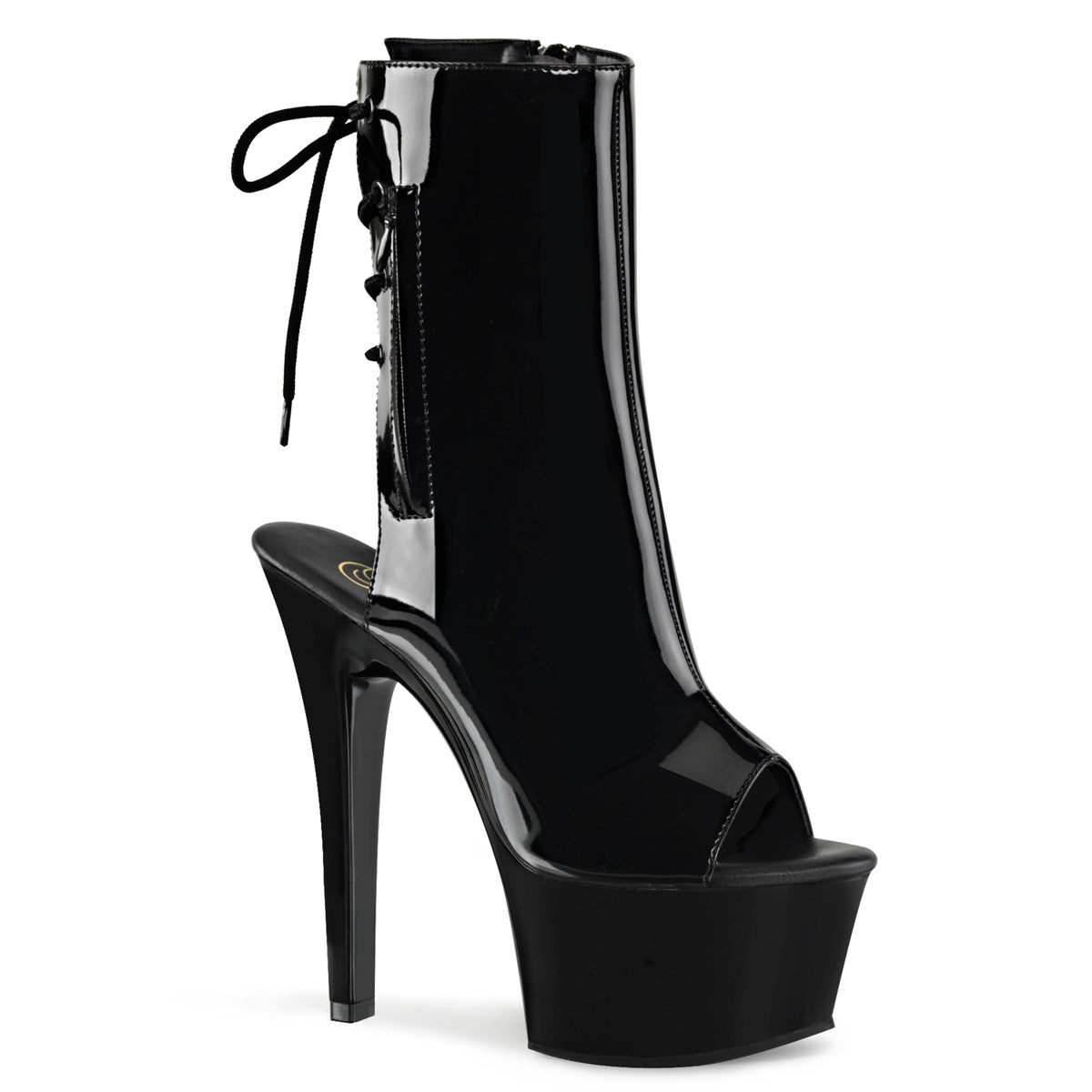 ASPIRE-1018 6" Heel, 2 1/4" PF Open Toe/Heel Ankle Boot, Side Zip