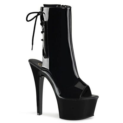 ASPIRE-1018 6" Heel, 2 1/4" PF Open Toe/Heel Ankle Boot, Side Zip
