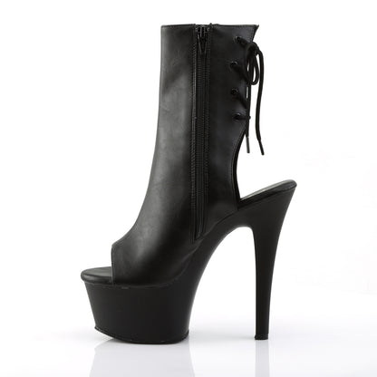 ASPIRE-1018 6" Heel, 2 1/4" PF Open Toe/Heel Ankle Boot, Side Zip