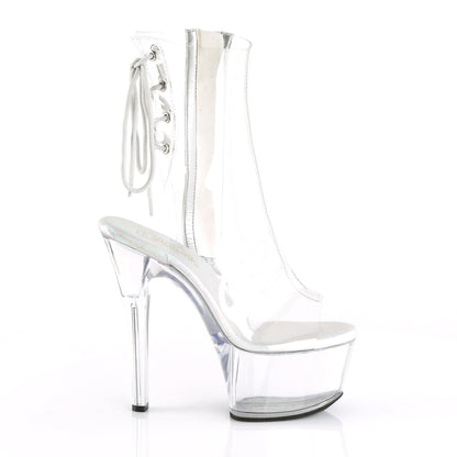 ASPIRE-1018C *6" Heel, 2 1/4" PF Open Toe/Heel Ankle Boot, Side Zip
