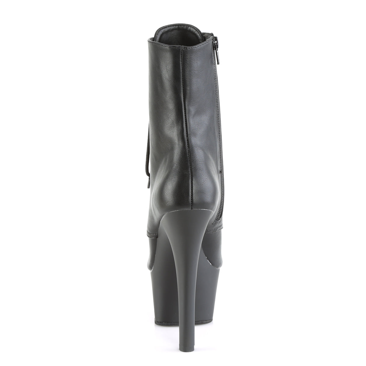 ASPIRE-1021 *6" Heel, 2 1/4" PF Open Toe Lace-Up Ankle Boot, Side Zip