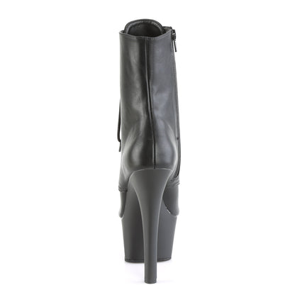 ASPIRE-1021 *6" Heel, 2 1/4" PF Open Toe Lace-Up Ankle Boot, Side Zip