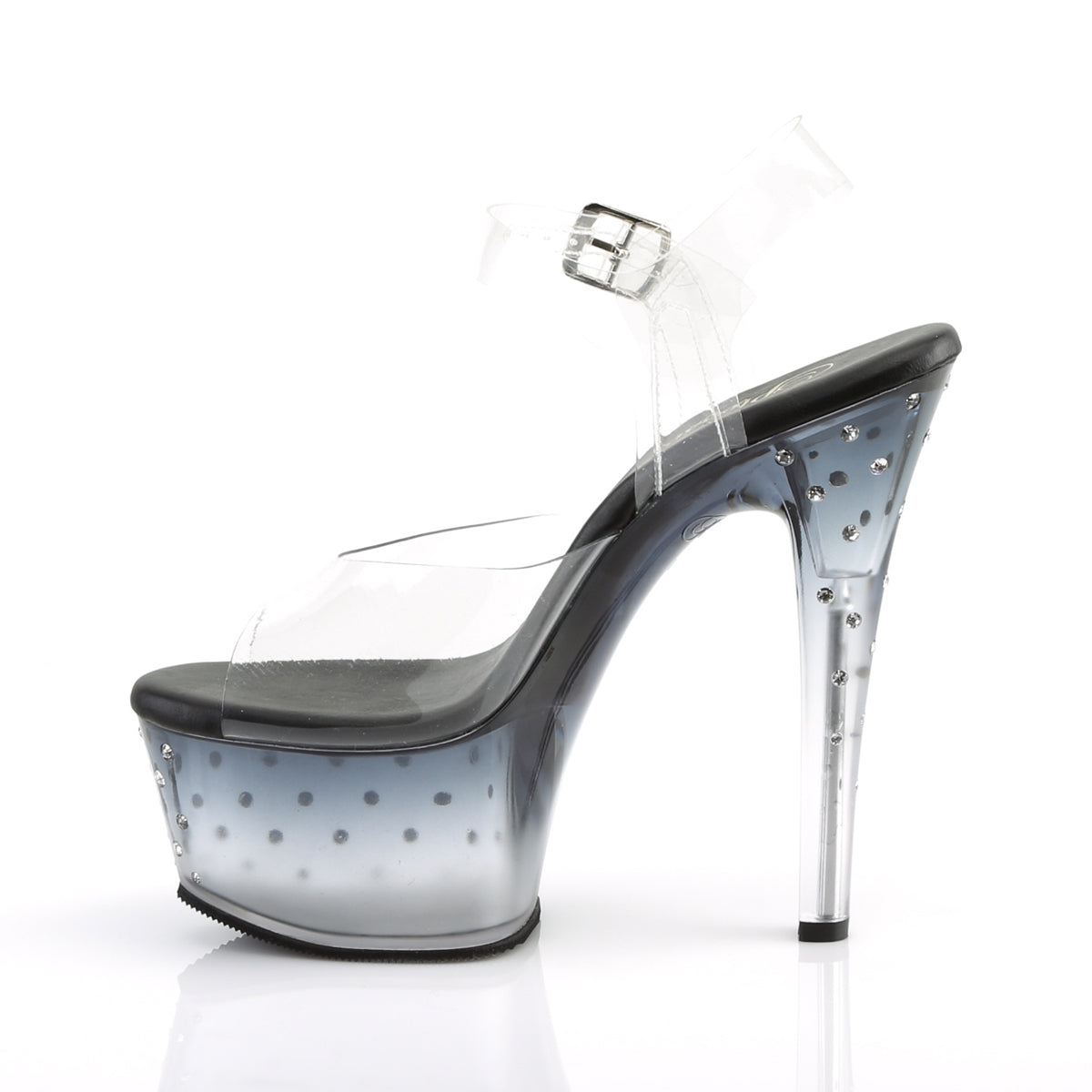 ASPIRE-608STD 6" Heel, 2 1/4" PF Ankle Strap Sandal W/ RS