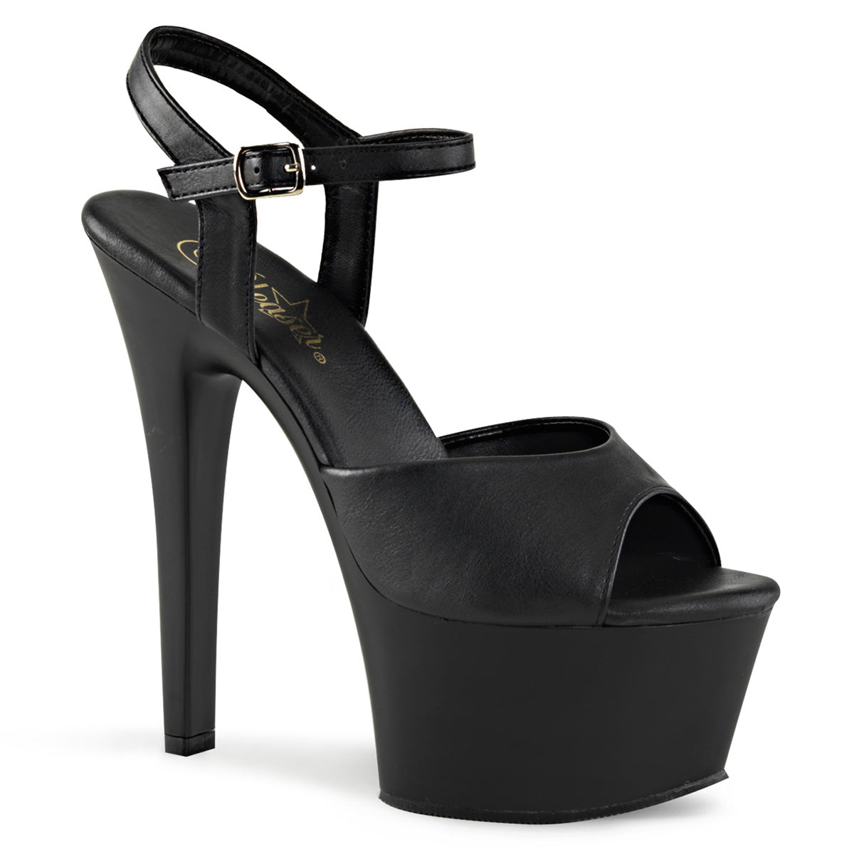 ASPIRE-609 6" Heel, 2 1/4" PF Vegan Friendly Ankle Strap Sandal