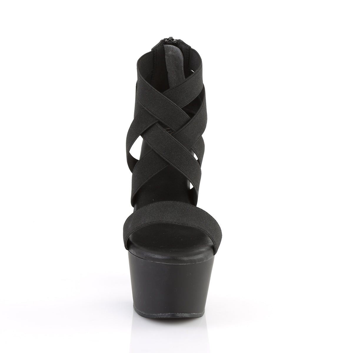 ASPIRE-669 6" Heel, 2 1/4" PF Criss Cross Sandal, Back Zip