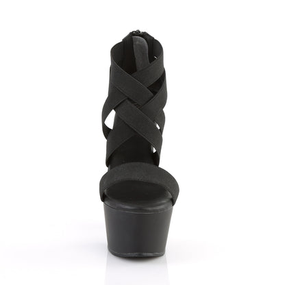 ASPIRE-669 6" Heel, 2 1/4" PF Criss Cross Sandal, Back Zip