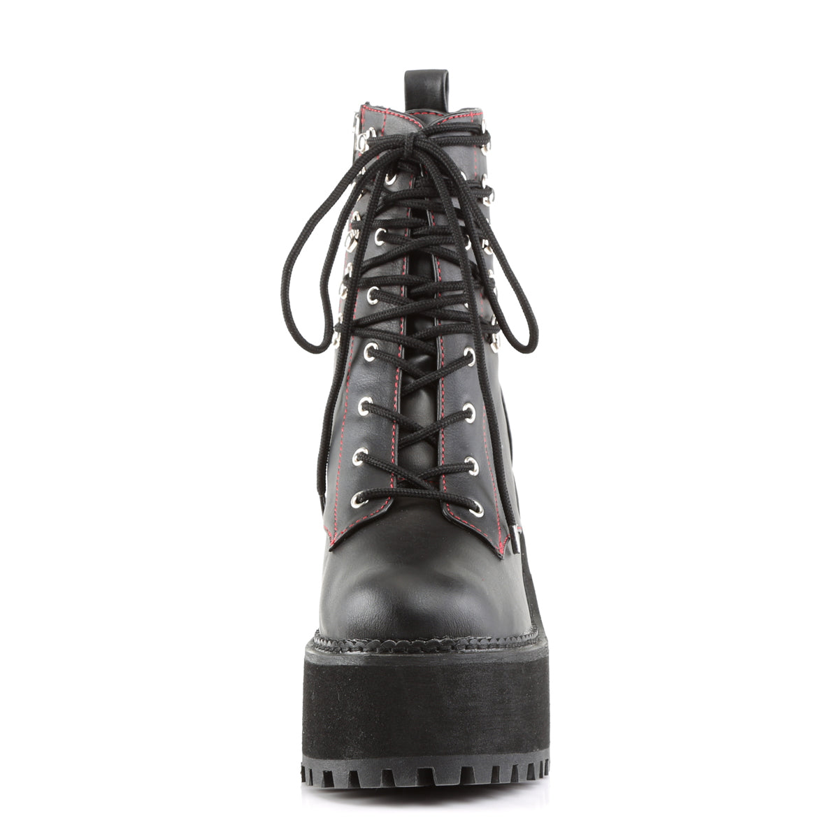 ASSAULT-100 4 3/4" Heel, 2 1/4" PF D-Ring Lace-Up Ankle Boot, Side Zip