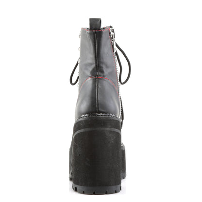 ASSAULT-100 4 3/4" Heel, 2 1/4" PF D-Ring Lace-Up Ankle Boot, Side Zip
