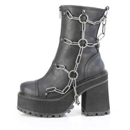 ASSAULT-66 4 3/4" Heel, 2 1/4" PF Ankle Boot, Front Zip