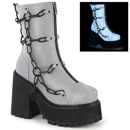 ASSAULT-66 4 3/4" Heel, 2 1/4" PF Ankle Boot, Front Zip