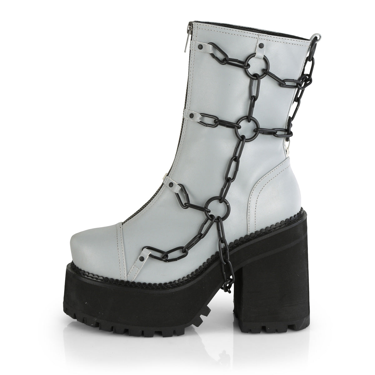 ASSAULT-66 **4 3/4" Heel, 2 1/4" PF Ankle Boot, Front Zip