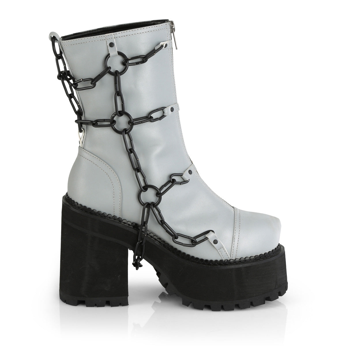 ASSAULT-66 **4 3/4" Heel, 2 1/4" PF Ankle Boot, Front Zip
