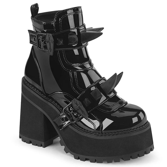ASSAULT-72 *4 3/4" Heel, 2 1/4" PF Ankle Boot, Inside Zip
