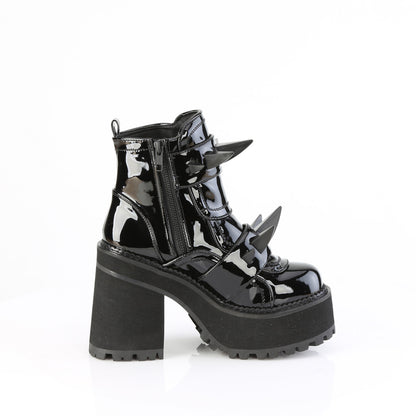 ASSAULT-72 *4 3/4" Heel, 2 1/4" PF Ankle Boot, Inside Zip