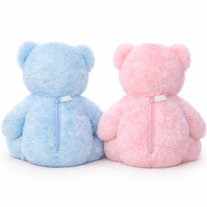 LED Light-Up Teddy Bear Plush Pink/Blue Glowing Stuffed Bear with Adult Pacifier