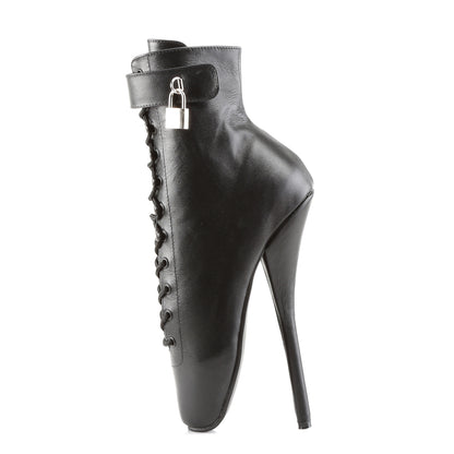 BALLET-1025 7" Spike Heel Ballet Ankle Boots W/ Padlock