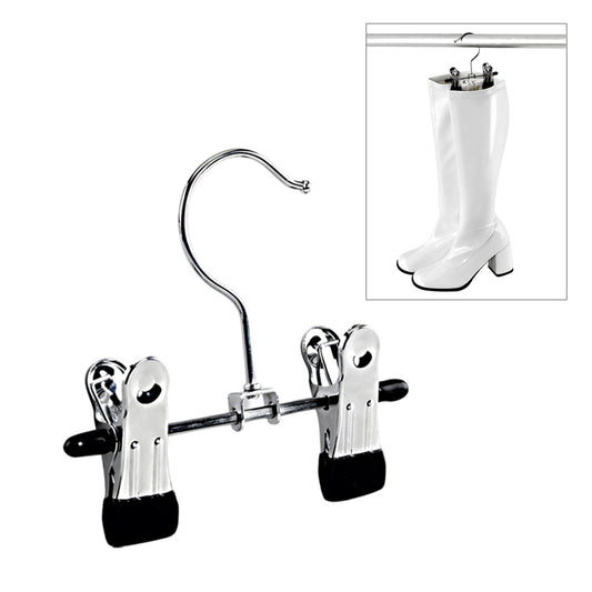 BOOT CLIPS **5" Chrome With Chrome Hardware And Black Tips