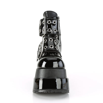 BEAR-104 4 1/2" Tiered PF Lace-Up Ankle Boot, Side Zip