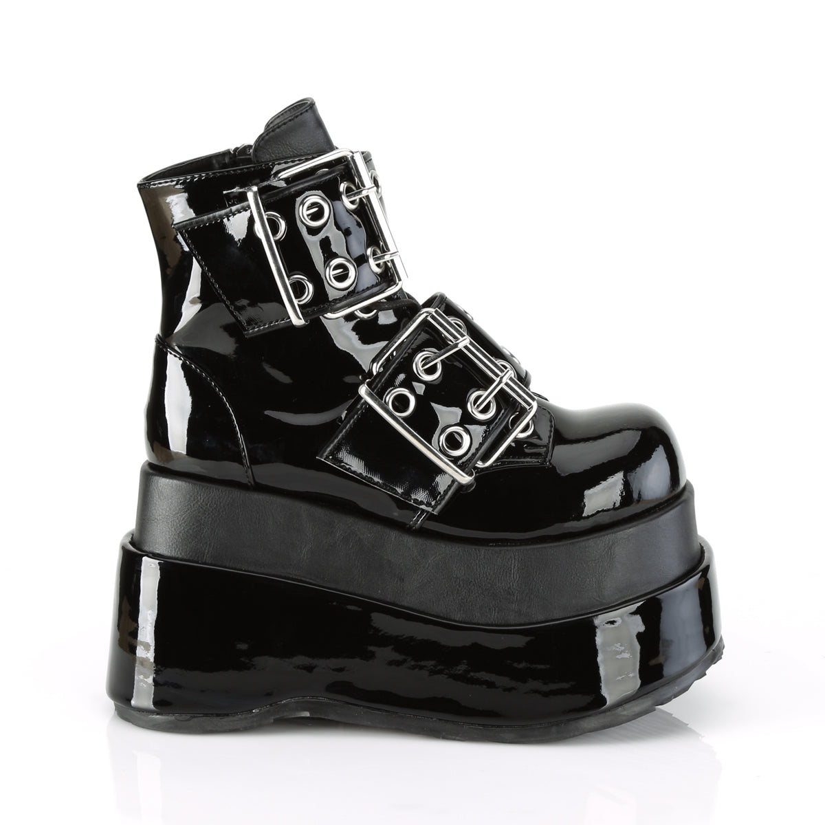 BEAR-104 4 1/2" Tiered PF Lace-Up Ankle Boot, Side Zip