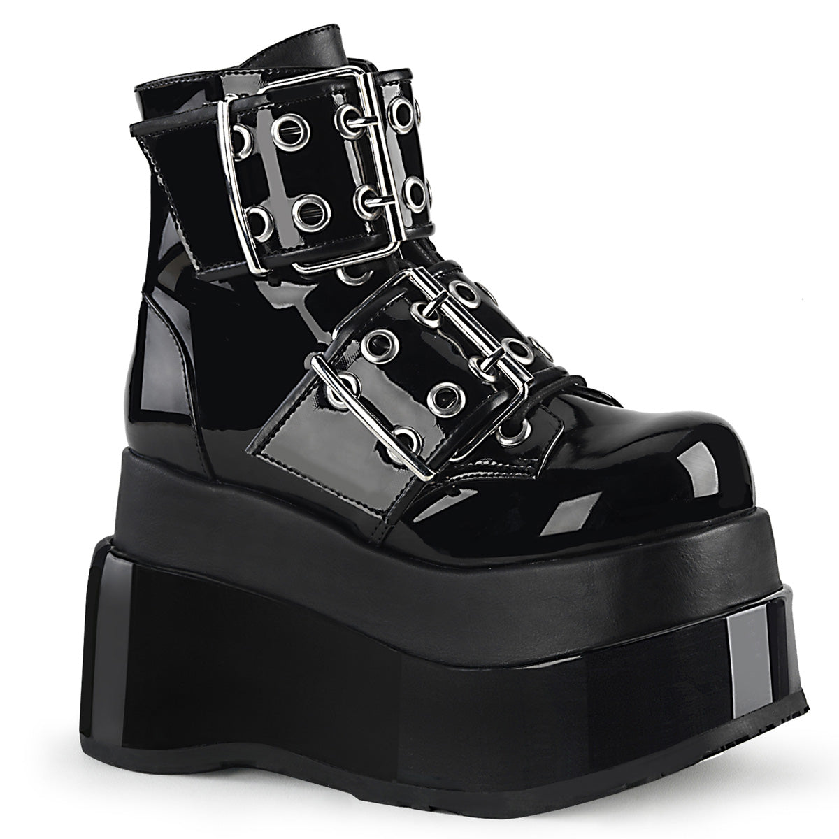 BEAR-104 4 1/2" Tiered PF Lace-Up Ankle Boot, Side Zip