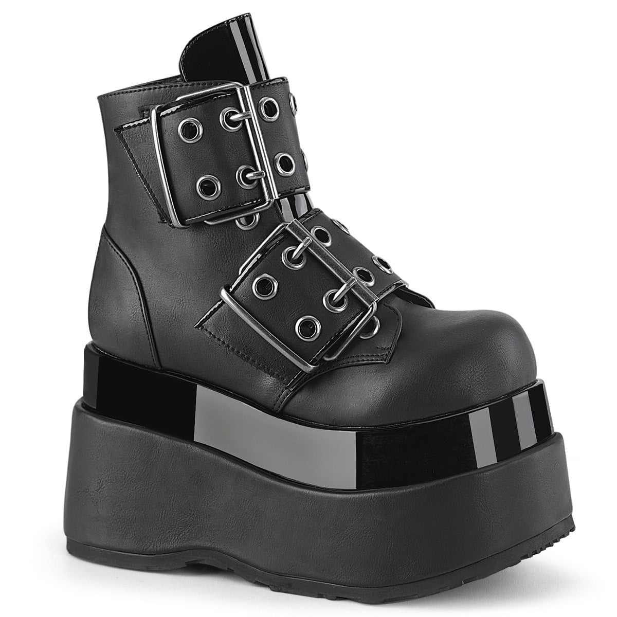 BEAR-104 4 1/2" Tiered PF Lace-Up Ankle Boot, Side Zip