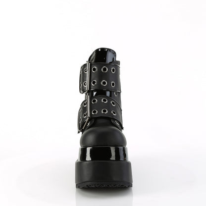 BEAR-104 4 1/2" Tiered PF Lace-Up Ankle Boot, Side Zip