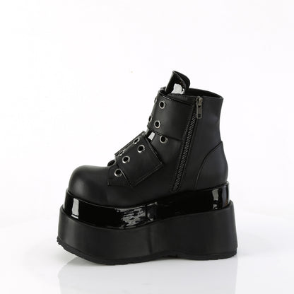 BEAR-104 *4 1/2" Tiered PF Lace-Up Ankle Boot, Side Zip