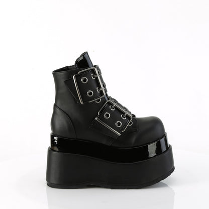 BEAR-104 *4 1/2" Tiered PF Lace-Up Ankle Boot, Side Zip