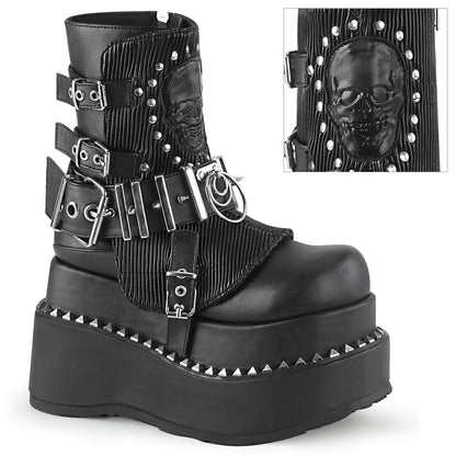BEAR-150 4 1/2" Tiered PF Lace-Up Ankle Boot, Side Zip