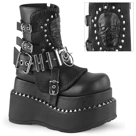 BEAR-150 4 1/2" Tiered PF Lace-Up Ankle Boot, Side Zip