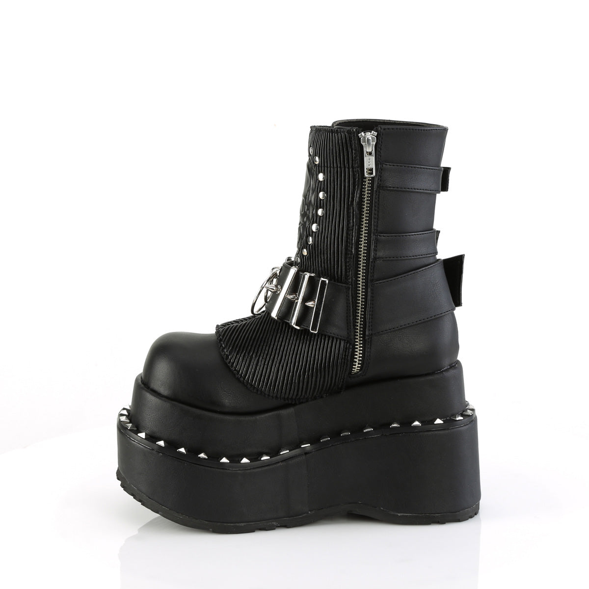 BEAR-150 4 1/2" Tiered PF Lace-Up Ankle Boot, Side Zip
