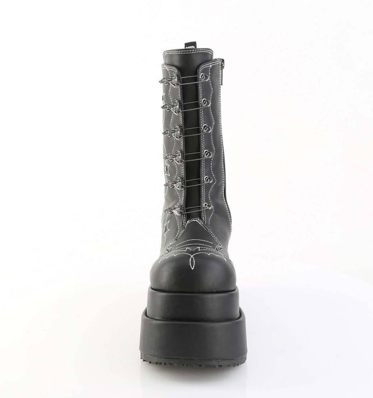 BEAR-182 4 1/2" Tiered PF Mid-Calf Boot, Inner & Outer Zip