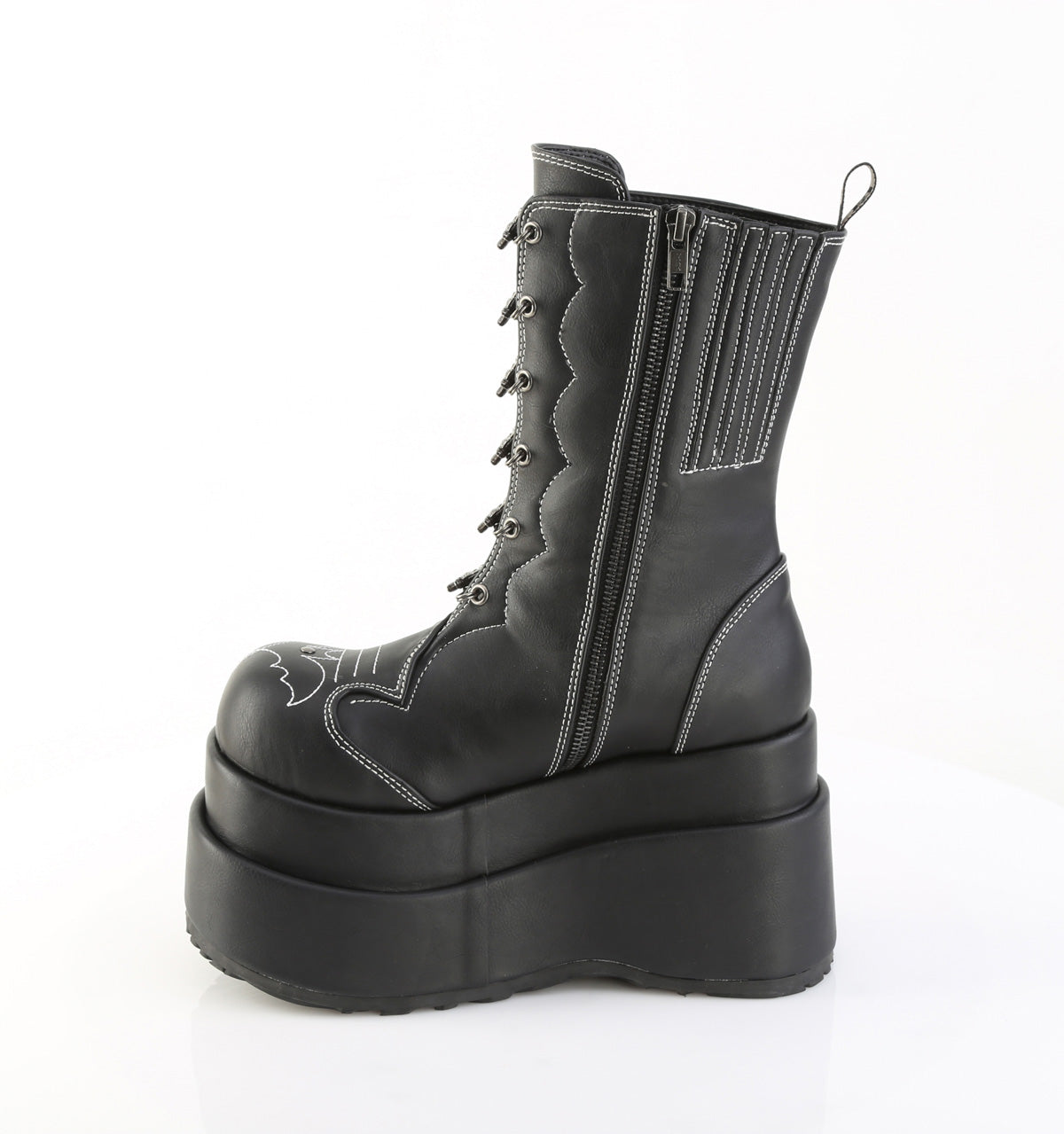 BEAR-182 4 1/2" Tiered PF Mid-Calf Boot, Inner & Outer Zip