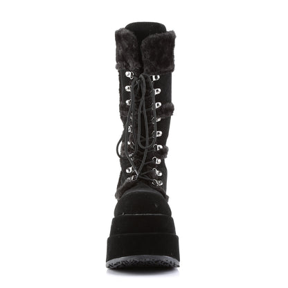 BEAR-202 4 1/2" PF Goth Punk Stacked Vegan Suede Calf BT