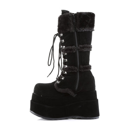 BEAR-202 4 1/2" PF Goth Punk Stacked Vegan Suede Calf BT