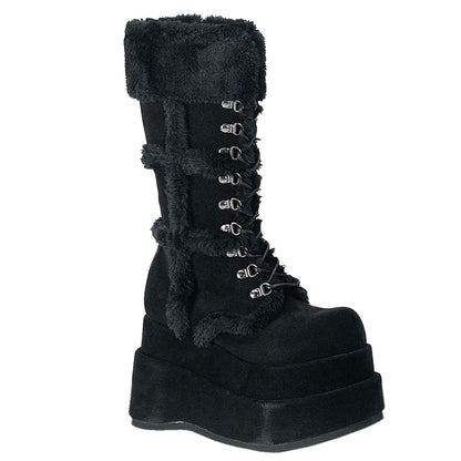 BEAR-202 4 1/2" PF Goth Punk Stacked Vegan Suede Calf BT