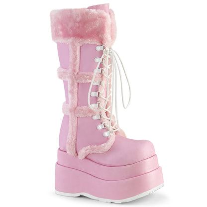 BEAR-202 4 1/2" PF Goth Punk Stacked Vegan Suede Calf BT