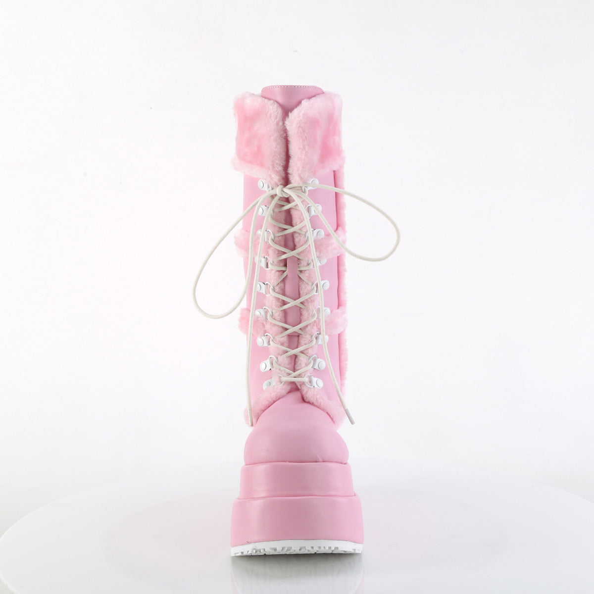 BEAR-202 4 1/2" PF Goth Punk Stacked Vegan Suede Calf BT