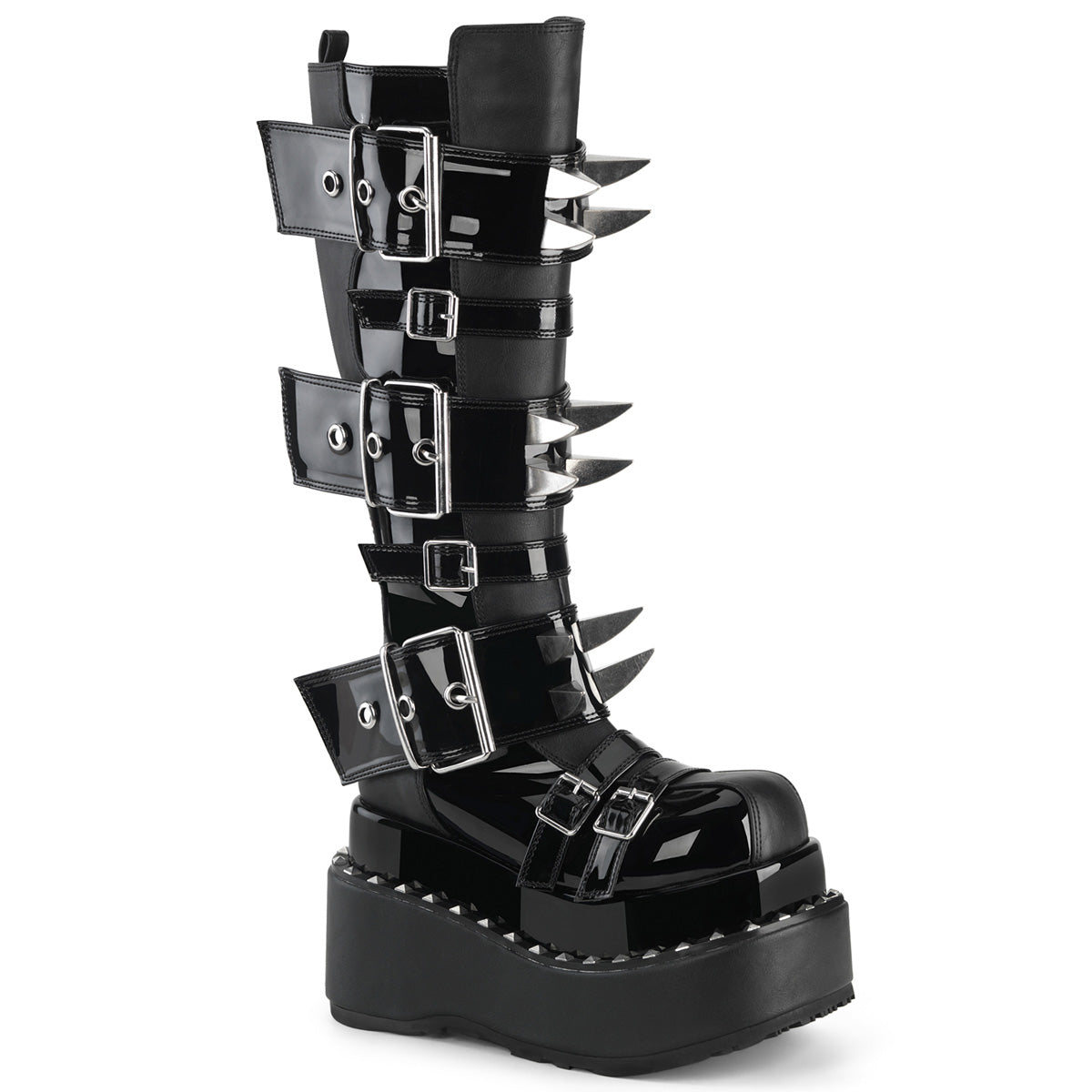 BEAR-215 4 1/2" Tiered PF Buckle Knee High, Inside Zip