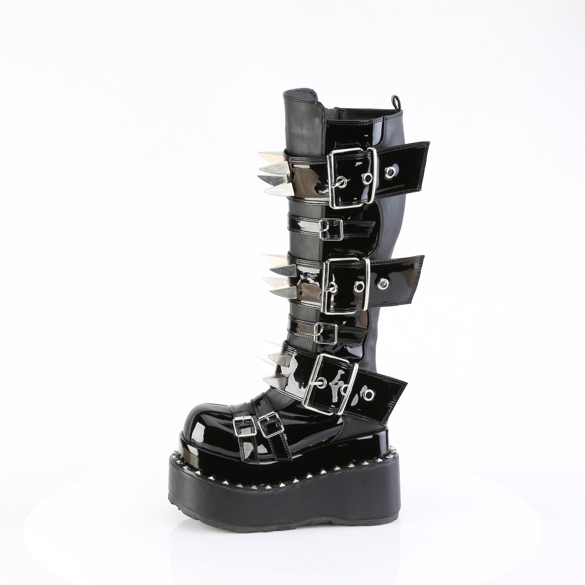 BEAR-215 4 1/2" Tiered PF Buckle Knee High, Inside Zip