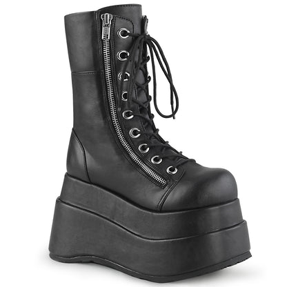 BEAR-265 4 1/2" Tiered PF Lace-Up Mid-Calf Boot, Inner & Outer Zip