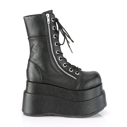BEAR-265 4 1/2" Tiered PF Lace-Up Mid-Calf Boot, Inner & Outer Zip