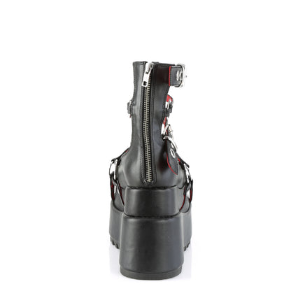 BEAR-28 *4 1/2" Tiered PF Cage Bootie, Back Metal Zip