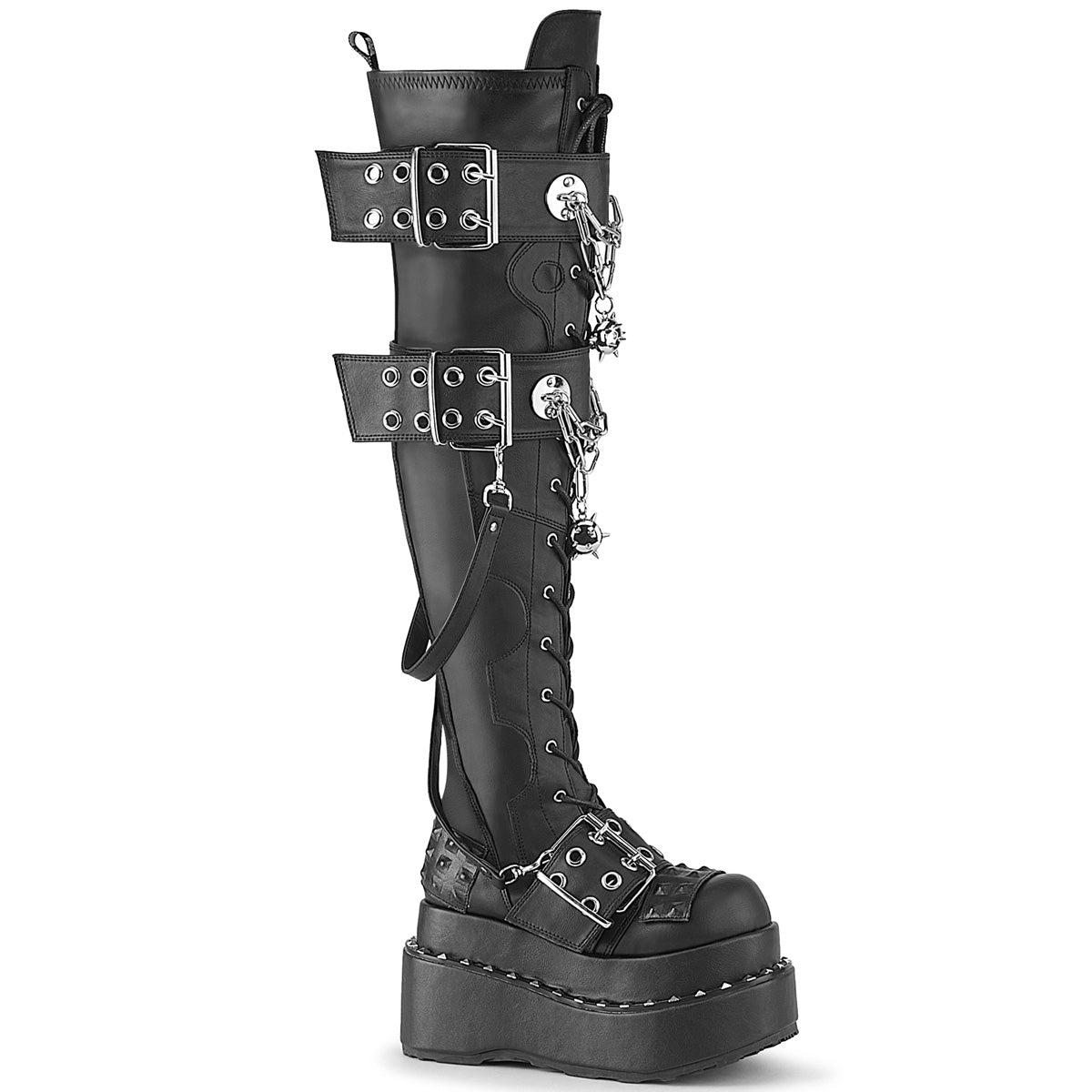 BEAR-316 4 1/2" Tiered PF STR Over-The-Knee Boot, Side Zip