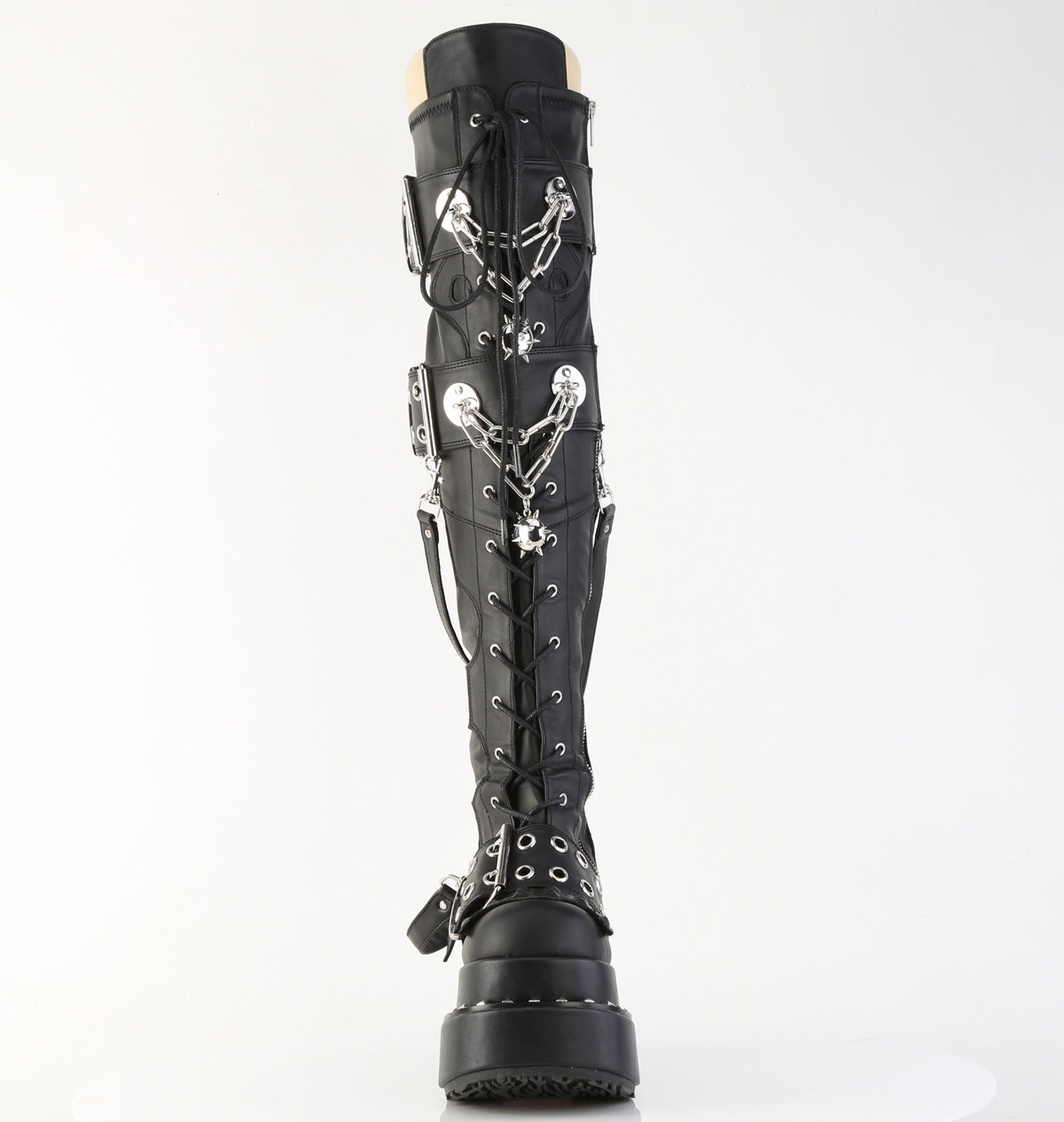 BEAR-316 4 1/2" Tiered PF STR Over-The-Knee Boot, Side Zip