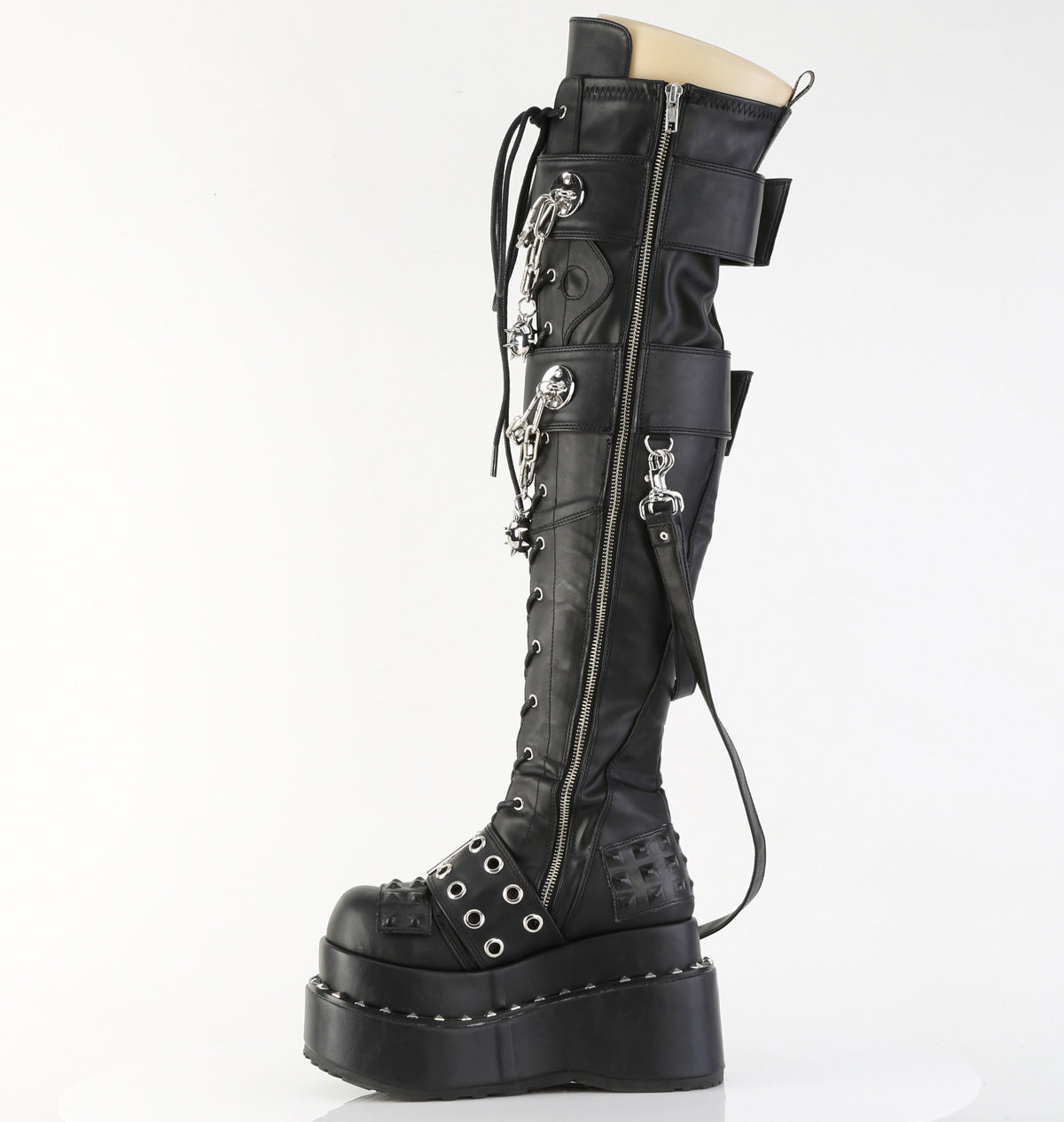 BEAR-316 4 1/2" Tiered PF STR Over-The-Knee Boot, Side Zip